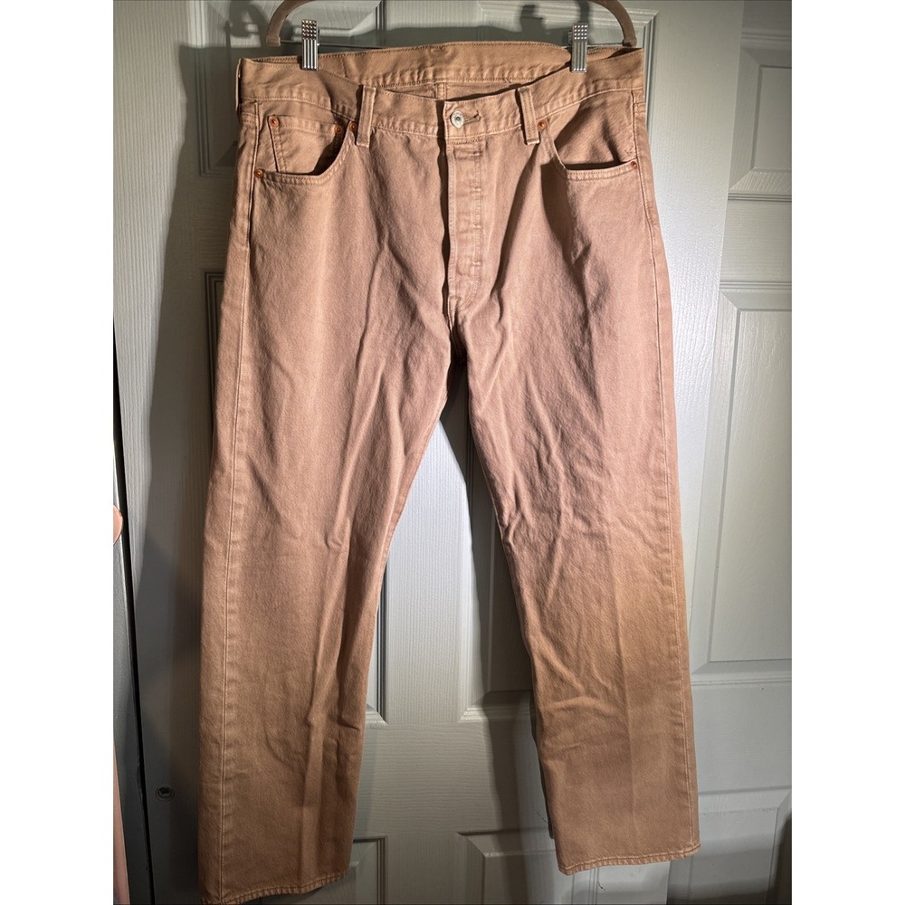 Levi's Levis 501 Straight Jeans Sz 36/30 Tan Denim